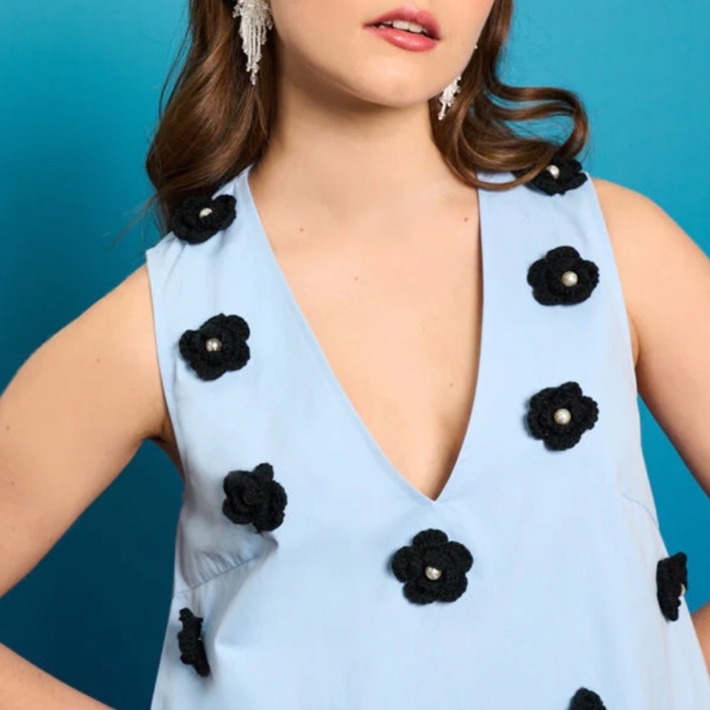 Sister Jane Capri Crochet Flower Mini Dress - Picture 5 of 5